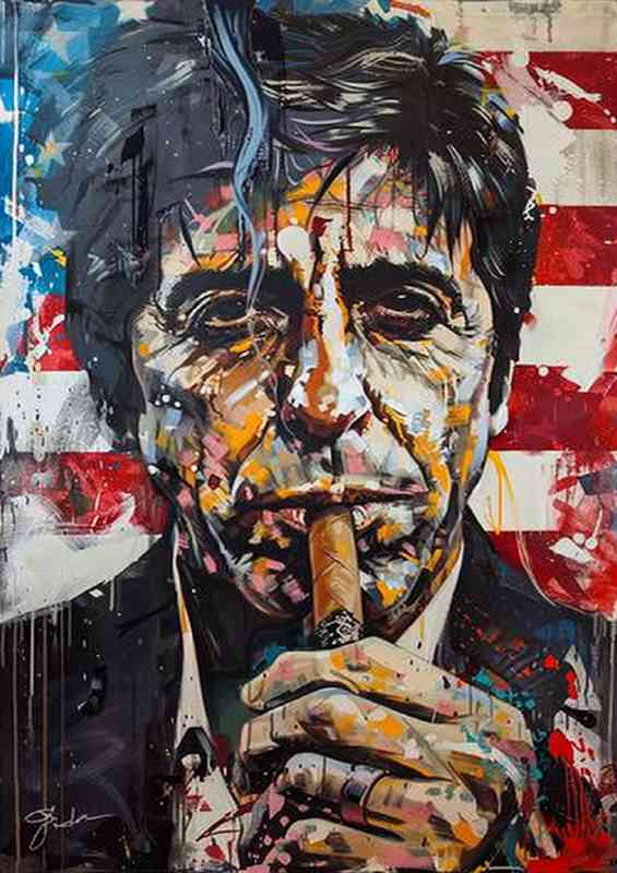 Al Pachino scarface painted style | Poster