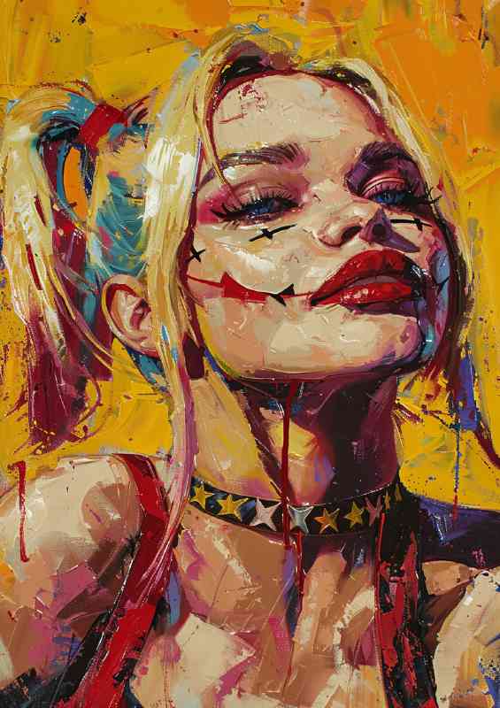 Artistic version of harly quinn pop art | Di-Bond