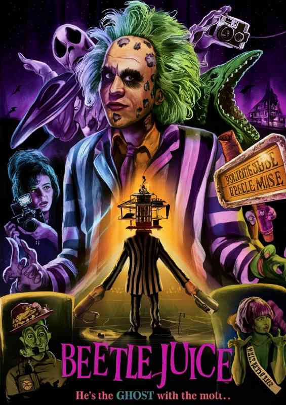 Beetle juice crazy head | Canvas