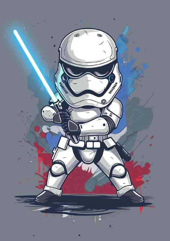 Cartoon style storm trooper | Poster