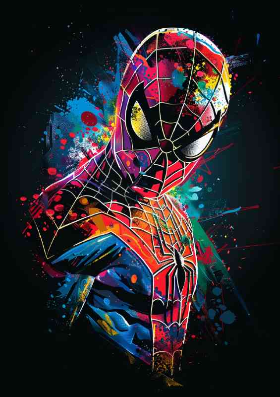 Colourful spiderman style splash art | Di-Bond