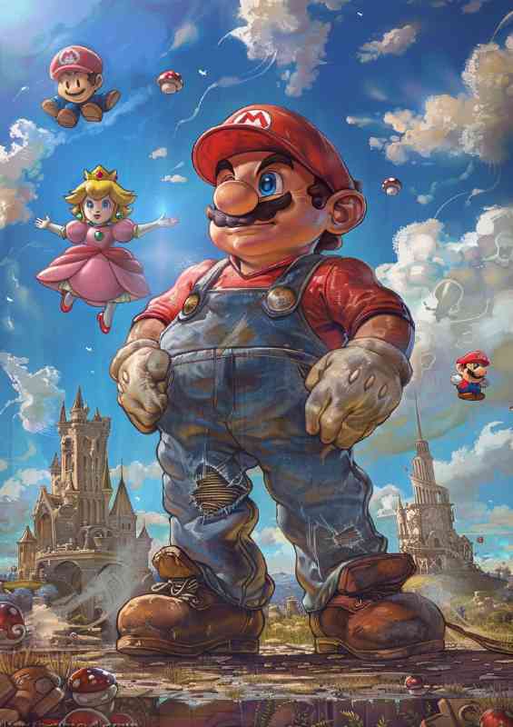 Comic style mario | Di-Bond