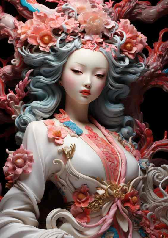 Geisha Paintings style Depictions in Art and Culture | Poster
