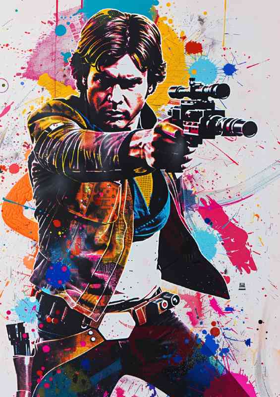 Hans solo splash art graffiti | Metal Poster