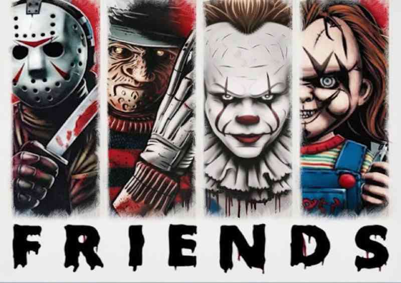Horror iconic characters friends | Poster