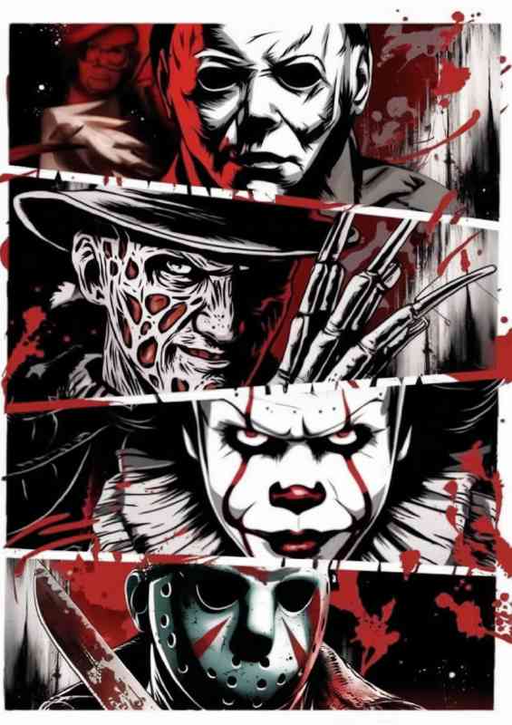 Horror the famous four | Metal Poster
