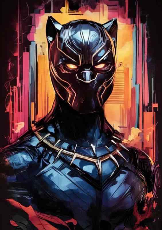 Painted style black panther | Canvas