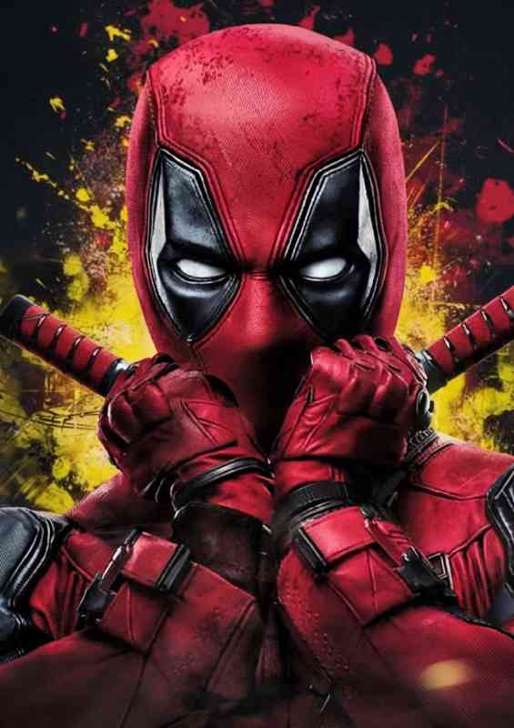 Painted style deadpool splash art | Canvas