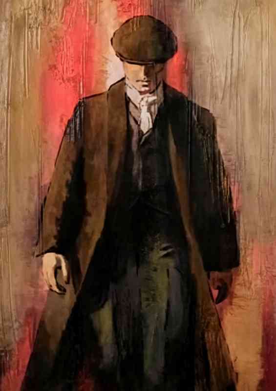 Painted style pf a peaky blinder | Metal Poster