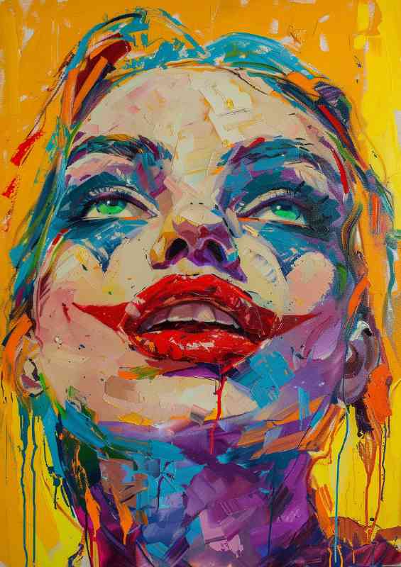 Painting of harly quinn style | Di-Bond