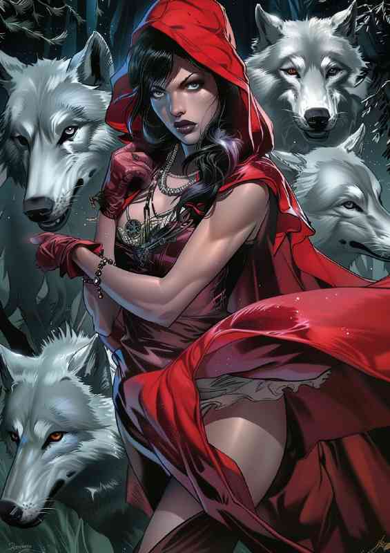 Red Riding Hood pin up | Canvas