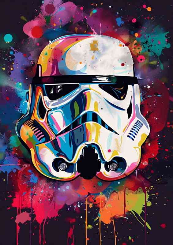 Splatter storm trooper street art style | Di-Bond