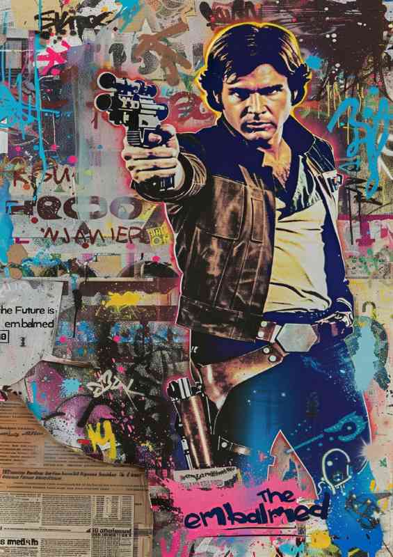 Street art style harrison ford | Metal Poster