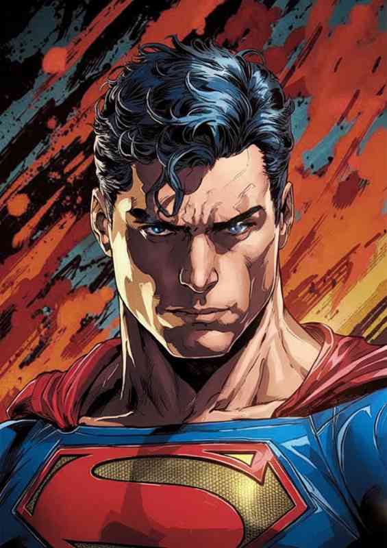 Superman hero painted style | Poster