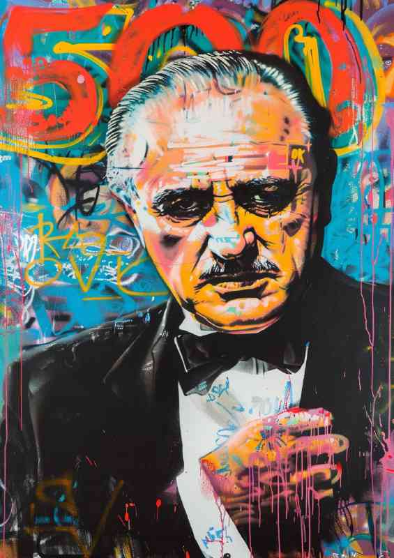 The Godfather movie poster painting of Marlon Brando | Poster