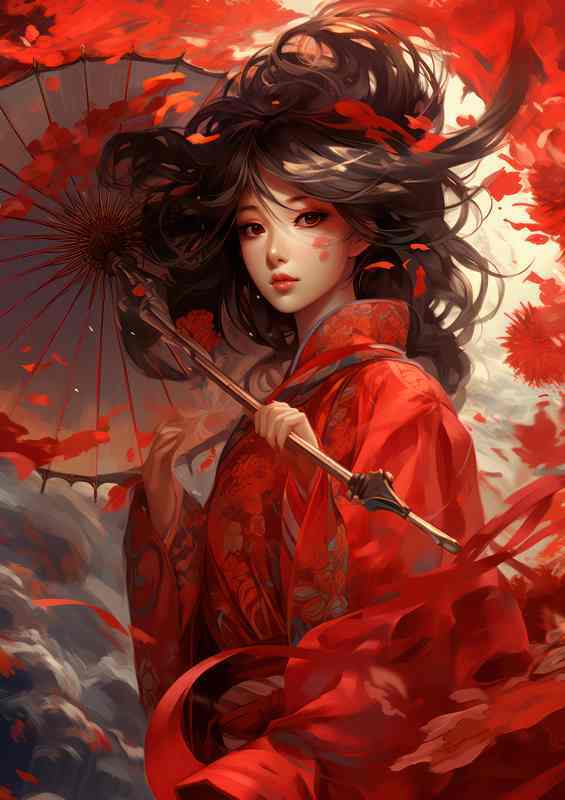 Geisha's Affair Romance | Metal Poster