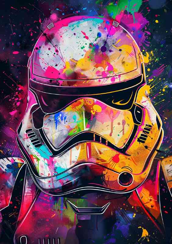 Trooper filled with painted splashed art | Poster