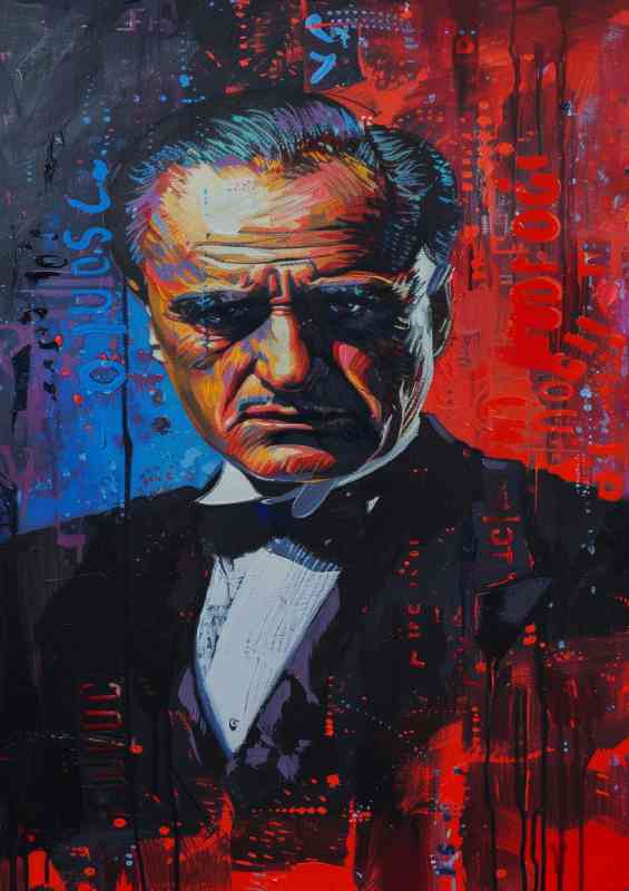 Vito Corleone the god farther painted style | Canvas