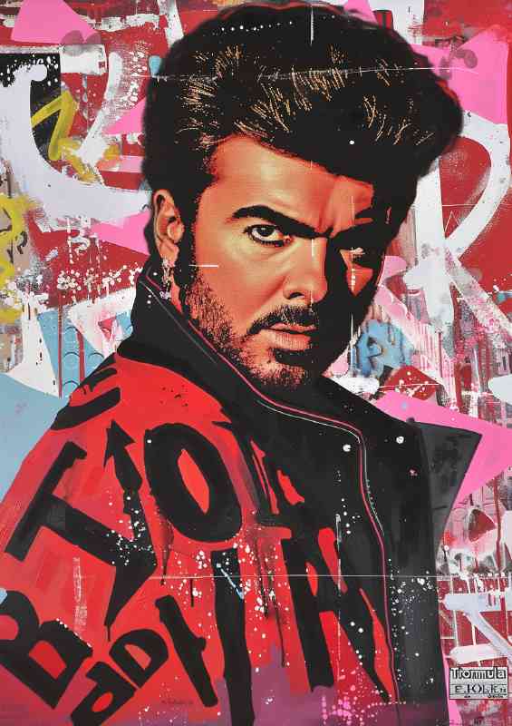 A pop art painting of George Michael | Di-Bond