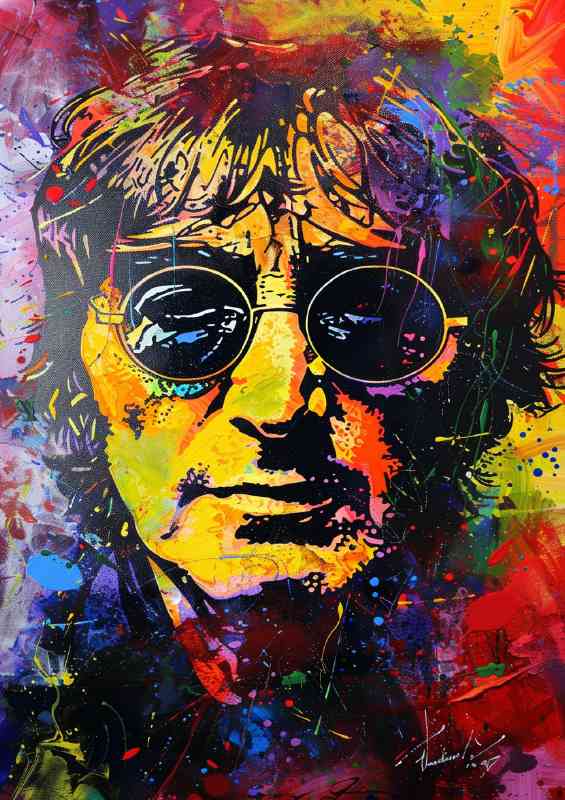 Abstract painting of John Lennon | Poster