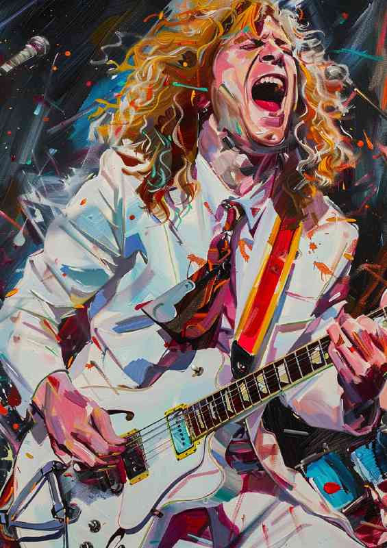 Painting style of Angus young | Poster