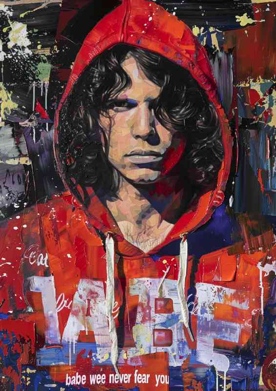 of Jim Morrison red hoodie | Canvas