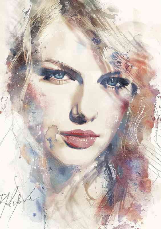 Taylor swift style abstract watercolour | Poster