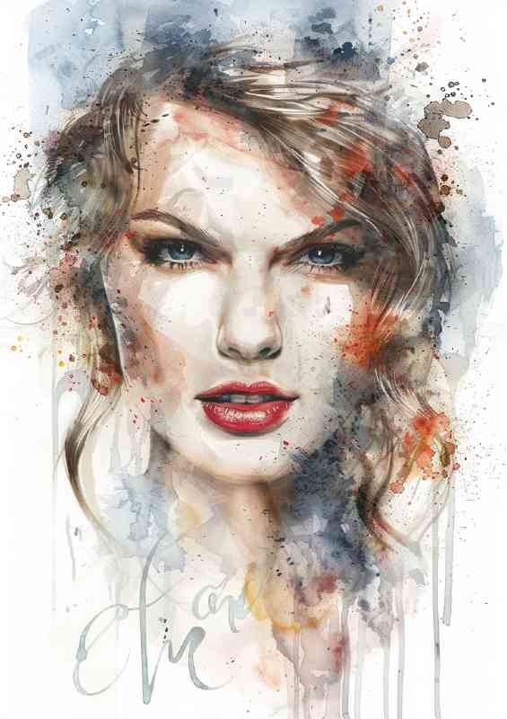 Taylor swift style watercolour painting | Poster