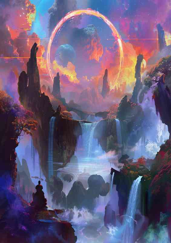 Fantasy world floating islands | Poster