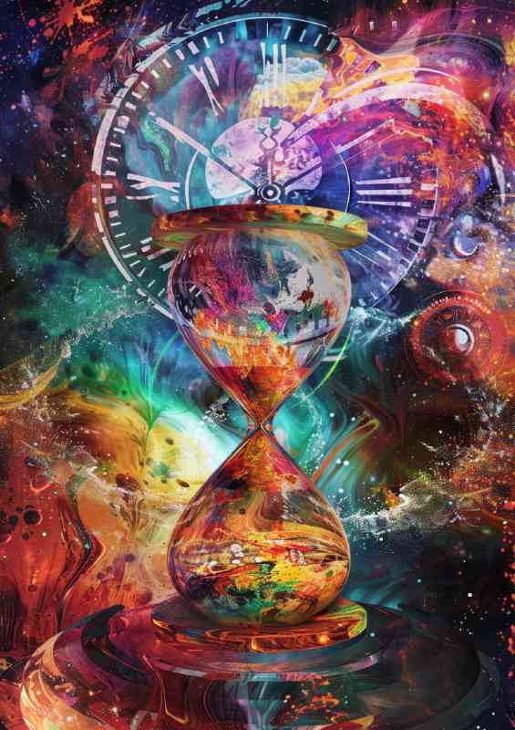 Hour glas cosmic time travel | Canvas