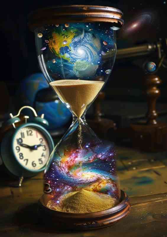 Hourglass and time | Metal Poster