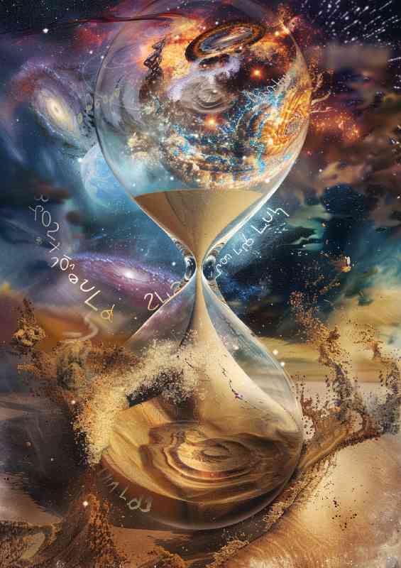 Hourglass the sand of time cosmos | Canvas