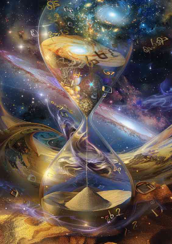 Sand of time hourglass and the cosmos | Di-Bond