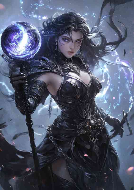 Fantasy godess holding staff | Di-Bond
