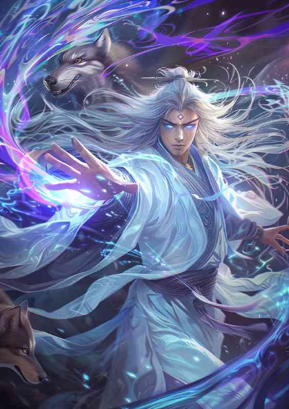 God of the galaxy and long hair | Metal Poster