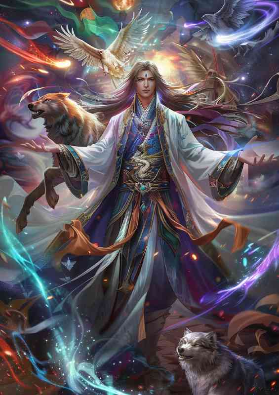 Man with wildlife fantasy | Metal Poster
