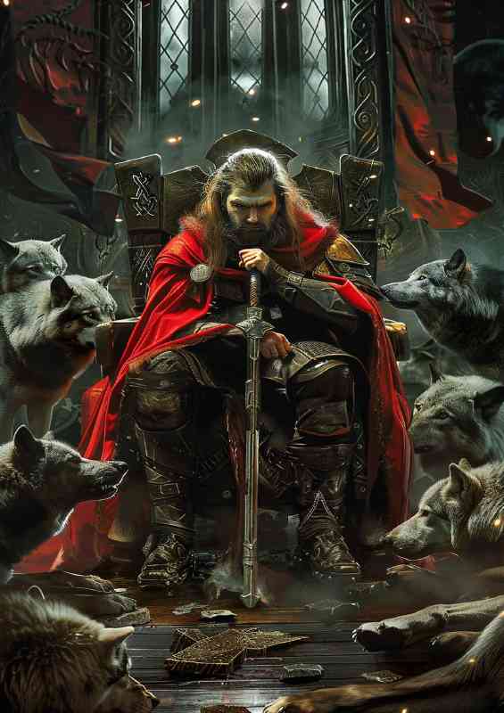Master and the wolves | Metal Poster