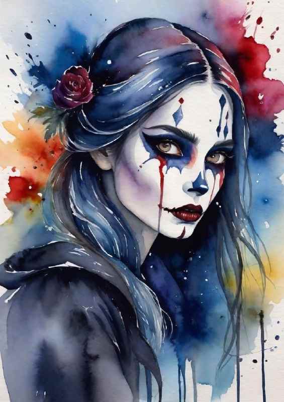 Watercolour painting vampire | Canvas