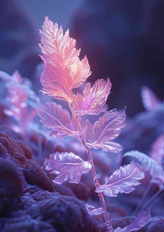 Purple fern hitting the dusk night | Di-Bond