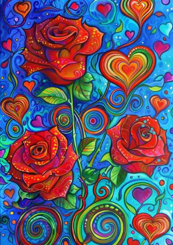 Roses and love a good mix | Canvas