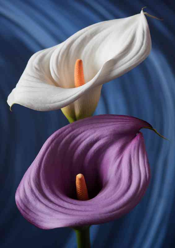 Two lillys in purple and white | Poster