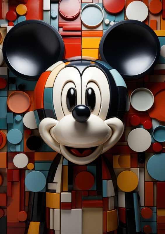 Abstract mouse face | Metal Poster