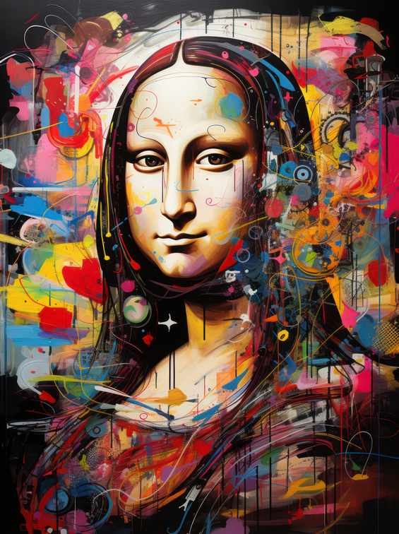 Mona Lisa splash art modern | Poster