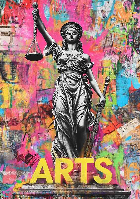 Art lady justice street style | Di-Bond