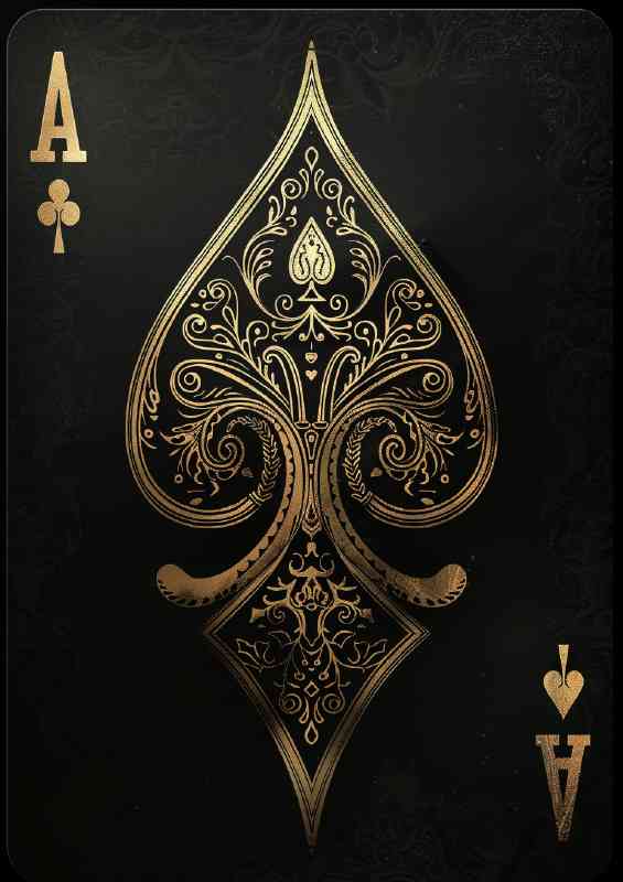 Black and gold playing card | Di-Bond
