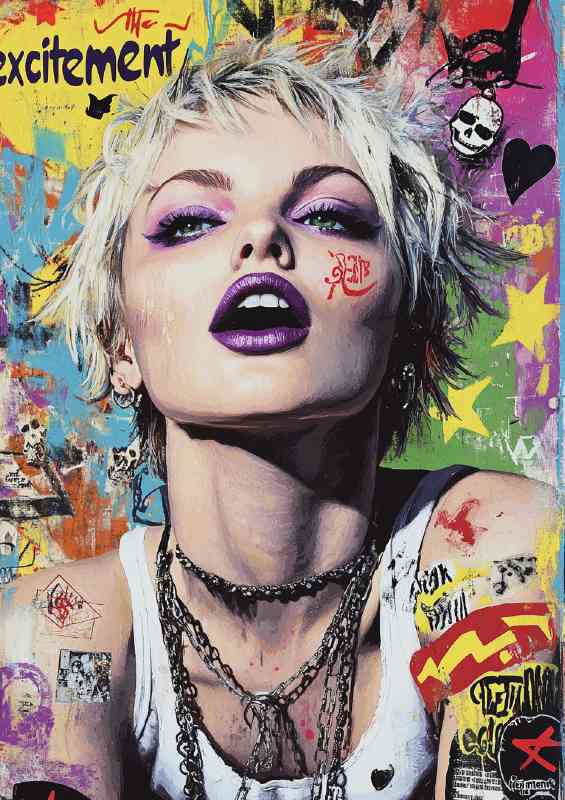Blonde vintage poster style | Canvas