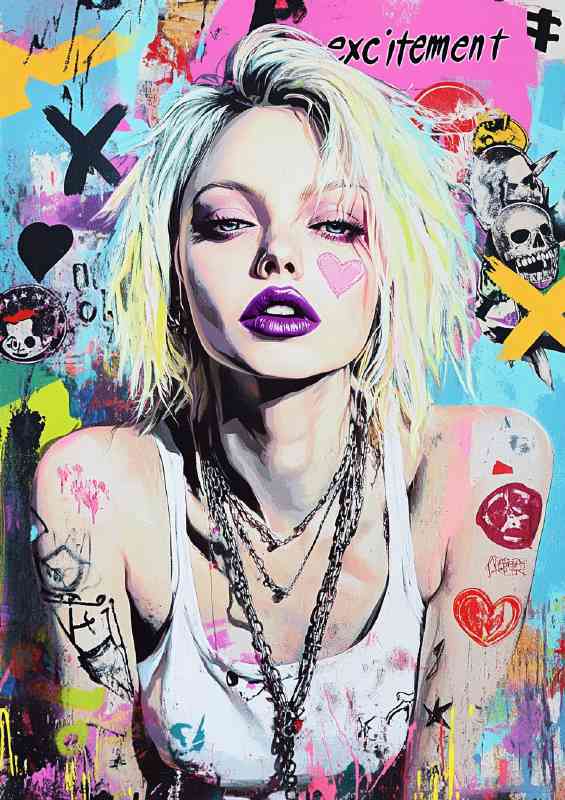 Blondie in a srteet art cover | Canvas