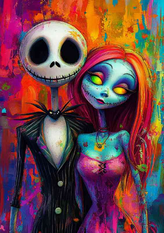Cartoon style couple in love | Di-Bond