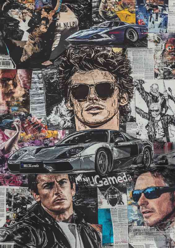 Collage magazine cover street | Metal Poster