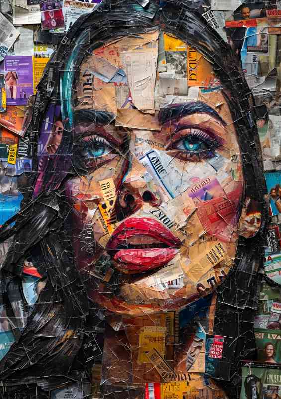 Collage of magazines cover | Metal Poster